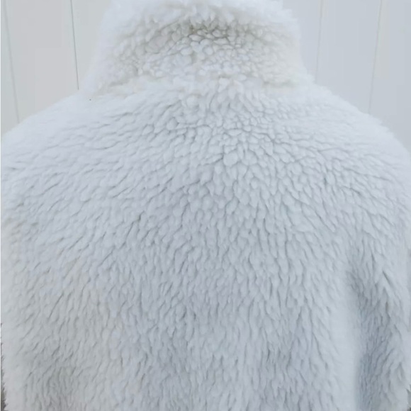 Tommy Hilfiger Women's Zip Front Solid Sherpa Jacket, Sailcloth, Large   - Picture 10 of 16